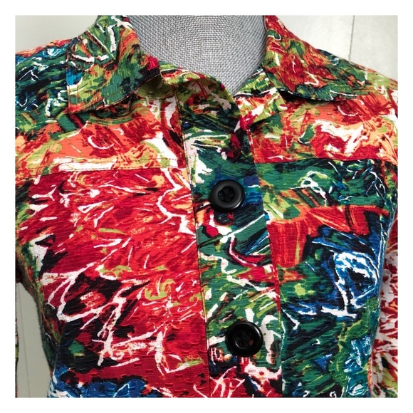 Chico’s silk/cotton blend shirt/jacket - Picture 3 of 8